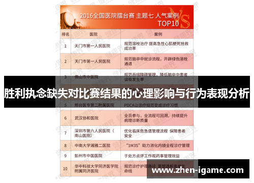 胜利执念缺失对比赛结果的心理影响与行为表现分析